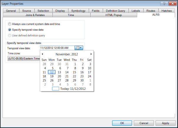 Use the ALRS tab on the Layer Properties dialog box to set the TVD Use the ALRS tab on the Layer Properties dialog box to set the TVD